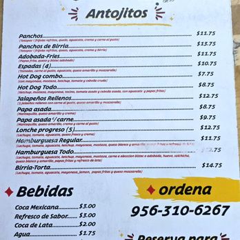 Taco N Todo - Menu 2 - Food Trucks Near Me - Edinburg, Texas