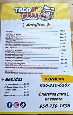 Menu photo 1 Taco N Todo Edinburg, TX