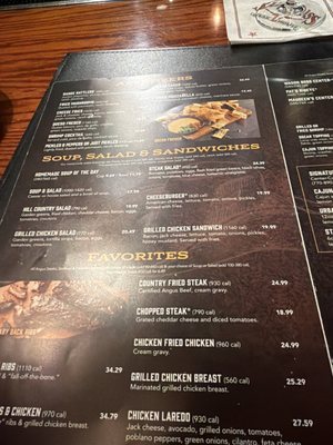Menu photo 1 Saltgrass Steak House Laughlin, NV