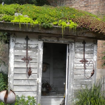 Blumen Gardens - The pump house at Blumen Gardens in Sycamore, IL. Nice green roof, eh? - Nurseries & Gardening Near Me - Sycamore, Illinois
