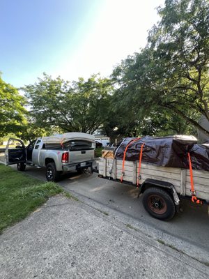 Furniture and Mattress Removal - Customer wanted a king size mattress and frame, set of twin size box springs, and dresser removed from her garage and hauled away to dump. We gave her a quote, arrived on time, added it to our load, and restored her space and mind all within a couple of hours! Another satisfied customer! Furniture and Mattress Removal - Customer wanted a king size mattress and frame, set of twin size box springs, and dresser removed from her garage and hauled away to dump. We gave her a quote, arrived on time, added it to our load, and restored her space and mind all within a couple of hours! Another satisfied customer!