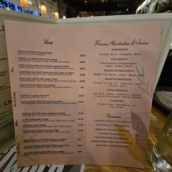 Señor Bear - Wines, Frescas and Beer menu - Latin American Near Me - Denver, Colorado