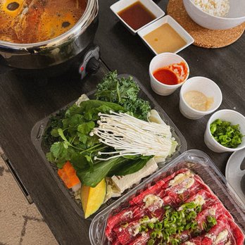 Mokkoji Shabu Shabu Bar - Large Flat Iron "Mokkoji Cut" + Fire Crab Broth (takeout) - Japanese Near Me - Irvine, California Mokkoji Shabu Shabu Bar - Large Flat Iron "Mokkoji Cut" + Fire Crab Broth (takeout) - Japanese Near Me - Irvine, California