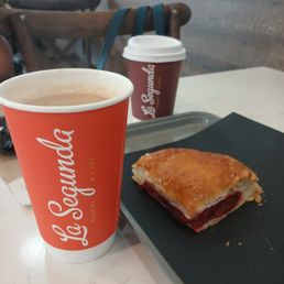 Guava pastry and cafe con leche