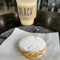 Black Café - Iced Caramel Latte and Sweet Potato Biscuit