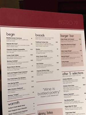 Menu photo 1 Bistro 79 Bloomington, MN