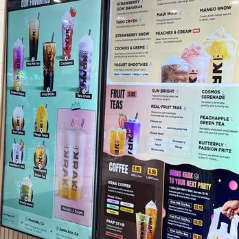 Krak Boba - Menu - Bubble Tea Near Me - Temecula, California