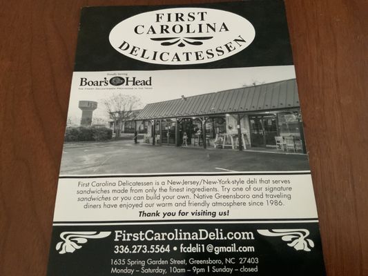 First Carolina Delicatessen by null