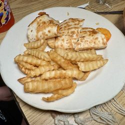Jalapeno Heaven - "Kids Grilled Shrimp Quesadilla" with smiley fries