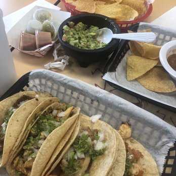 Tortas Gigantes - Fish taco, chicken taco, shrimp taco, el pastor (pork) taco and chips, salsa and guacamole - Mexican Near Me - Norcross, Georgia