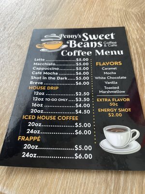 Menu photo 1 Sweet Beans Coffee and Cafe' Marianna, FL