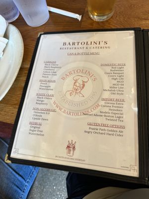 Menu photo 5 Bartolini's Midlothian, IL