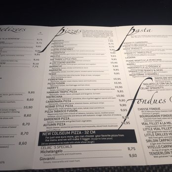 Pizza Jardín - Pizza portion of menu. Pastas, salads and meats available, too. - Spanish Near Me - Madrid, M