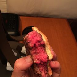 Open Range Steakhouse - Bison burger ordered medium. A medium burger should have a hint of pink. This was bright red and tasted barely cooked.