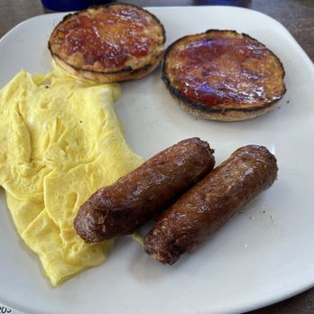 Jam's Cafe - 2 Eggs Any Style, 2 Sausage Links and English Muffin - Cafes Near Me - Spring Hill, Florida