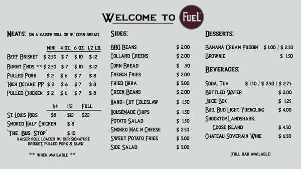 Menu photo 8 Fuel BBQ Sanford, FL