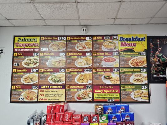 Menu photo 1 Adams Tacqueria Euless, TX