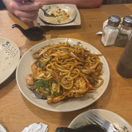 Spicy chicken stirfry with thick noodle Spicy chicken stirfry with thick noodle