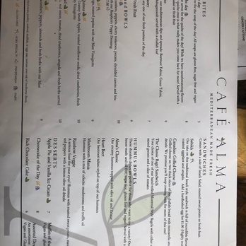 Café Alma - One side of the menu - Breakfast & Brunch Near Me - Cincinnati, Ohio Café Alma - One side of the menu - Breakfast & Brunch Near Me - Cincinnati, Ohio