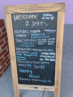 Menu photo 7 2 Jefes Tex- Mex Alexandria, VA