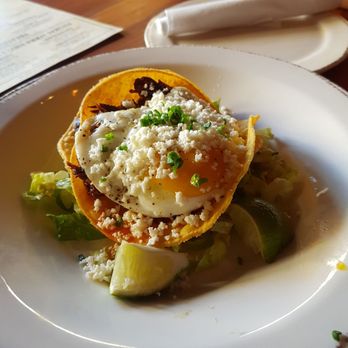Bakersfield OTR - Tostada with short rib and egg. Good. But even the egg does not justify $10 tag - Bars Near Me - Cincinnati, Ohio Bakersfield OTR - Tostada with short rib and egg. Good. But even the egg does not justify $10 tag - Bars Near Me - Cincinnati, Ohio
