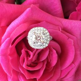 Custom made Double halo with split shank. Gorgeous bling!