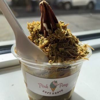 Pink Pony Soft Serve - Dubai chocolate sundae - Ice Cream & Frozen Yogurt Near Me - Albuquerque, New Mexico