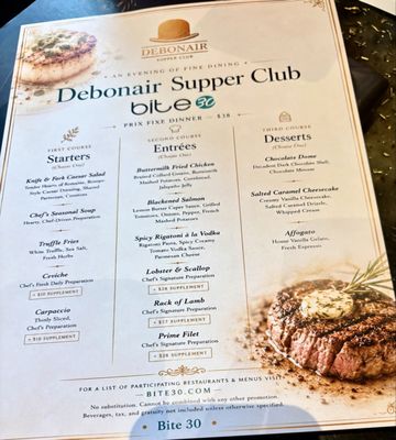 Menu photo 1 Debonair Supper Club Orlando, FL Menu photo 1 Debonair Supper Club Orlando, FL