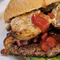The Hangry Bulldog - The Surf and Turf Burger. Awesome!