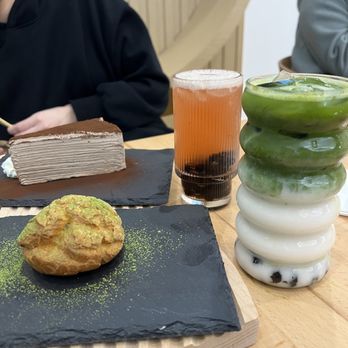 Kyo Matcha - matcha cream puff, tiramisu crepe cake, guave grapefruit tea, matcha latte with boba - Desserts Near Me - Brookline, Massachusetts Kyo Matcha - matcha cream puff, tiramisu crepe cake, guave grapefruit tea, matcha latte with boba - Desserts Near Me - Brookline, Massachusetts