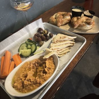 Twain's Brewpub & Billiards - Hummus plate and pretzels - Pool Halls Near Me - Decatur, Georgia Twain's Brewpub & Billiards - Hummus plate and pretzels - Pool Halls Near Me - Decatur, Georgia