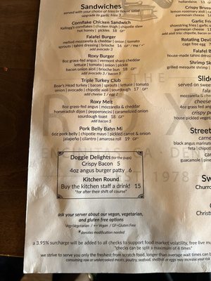 Menu photo 8 Roxy on Broadway Denver, CO