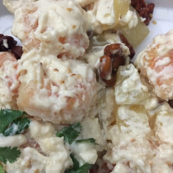 Four Seasons Chinese Restaurant - What happened to the sweet creamy consistency? Honey walnut shrimp? More like throw up shrimp.  #disgusted - Dim Sum Near Me - Clovis, California