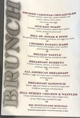 Menu photo 1 Hill Street Brewing Oceanside, CA