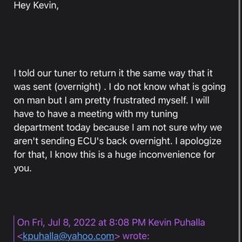 Fabspeed Motorsport - Email stating the tunetard shipped incorrectly - Auto Parts & Supplies Near Me - Fort Washington, Pennsylvania