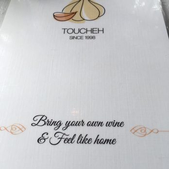 Toucheh - Apportez votre vin - Persian/Iranian Near Me - Westmount, Quebec
