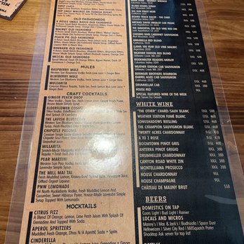 The Mill Steakhouse + Spirits - Menu - Sports Bars Near Me - Milton, Washington The Mill Steakhouse + Spirits - Menu - Sports Bars Near Me - Milton, Washington
