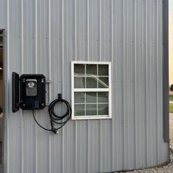 Outdoor installation of a EV charger Level 2