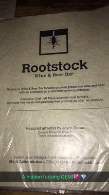 Menu photo 4 Rootstock Wine & Beer Bar Chicago, IL Menu photo 4 Rootstock Wine & Beer Bar Chicago, IL