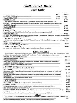 Menu photo 1 South Street Diner Westborough, MA