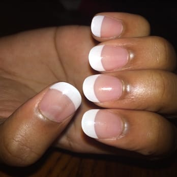 Marianne's Brows & Nail Salon - This is my French acrylic, I asked for my tips to be curved just the way my nail is naturally curved. - Nail Salons Near Me - Greensboro,, North Carolina Marianne's Brows & Nail Salon - This is my French acrylic, I asked for my tips to be curved just the way my nail is naturally curved. - Nail Salons Near Me - Greensboro,, North Carolina