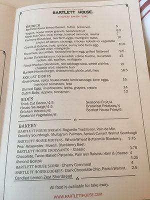 Menu photo 4 Bartlett House Ghent, NY