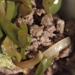 Asada with fajita veggies Asada with fajita veggies