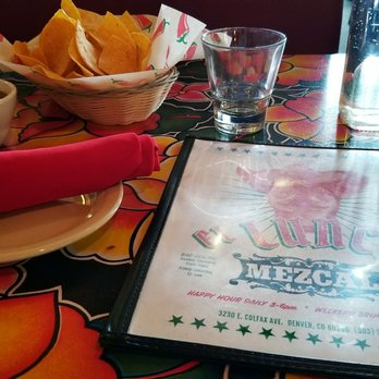 Mezcal - El Lunch menu wish chips and salsa. - Mexican Near Me - Denver, Colorado Mezcal - El Lunch menu wish chips and salsa. - Mexican Near Me - Denver, Colorado