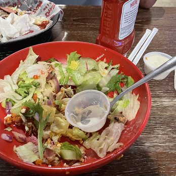 Mugshots Grill & Bar - Buffalo Chicken Salad that I left. - Bars Near Me - Pace, Florida