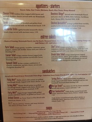 Menu photo 6 The Park Restaurant Burlington, NC Menu photo 6 The Park Restaurant Burlington, NC
