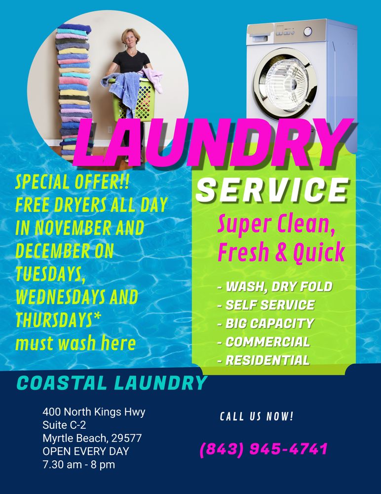 COASTAL LAUNDRY 10 Photos 400 N Kings Hwy, Myrtle Beach, South