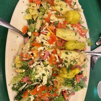 Oregano's - Antipasto Salad with Salami, Artichokes, Peppers, Tomatoes, Cheese and Much More. - Italian Near Me - Chandler, Arizona Oregano's - Antipasto Salad with Salami, Artichokes, Peppers, Tomatoes, Cheese and Much More. - Italian Near Me - Chandler, Arizona