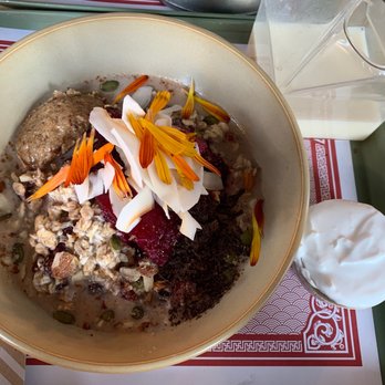 C1 Espresso - Bircher Muesli with edible flowers! - Coffee & Tea Near Me - Christchurch, CAN C1 Espresso - Bircher Muesli with edible flowers! - Coffee & Tea Near Me - Christchurch, CAN