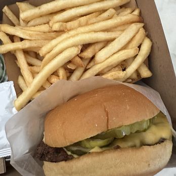 The Station - Original back alley burger, single patty and fries - Burgers Near Me - Berkeley, California
